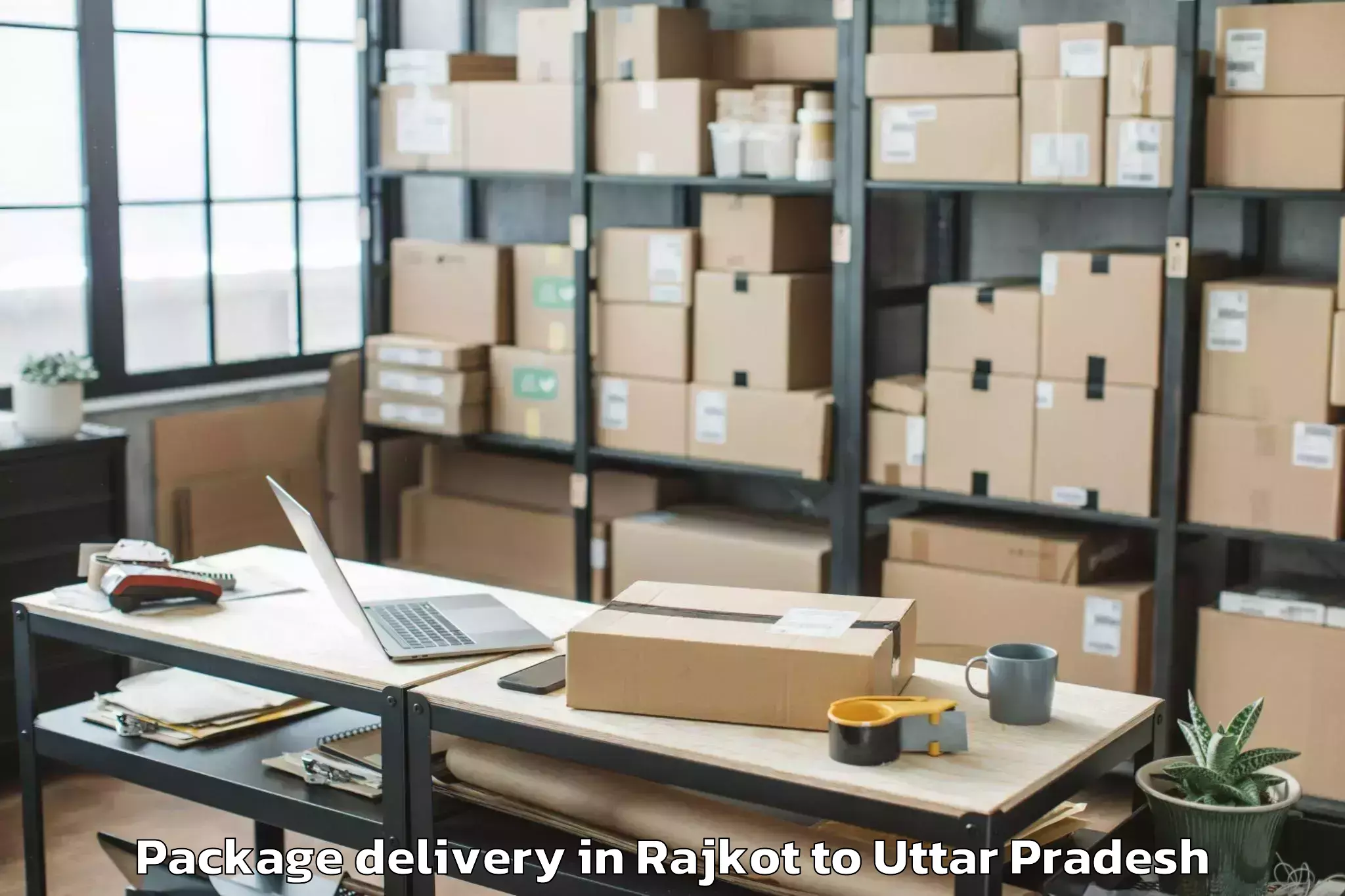 Quality Rajkot to Phoenix United Mall Bareily Package Delivery